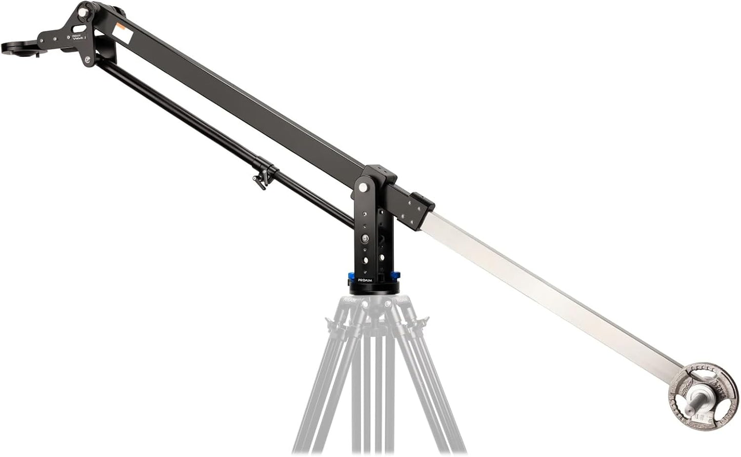 Proaim 7' Wave-2 Jib Crane for Camera, Gimbals & Pan Tilt Heads. for 75mm/100mm Fluid Heads. Payload up to 25kg / 55lb. Telescopic Design. 360° Panning Range (P-WV-2)