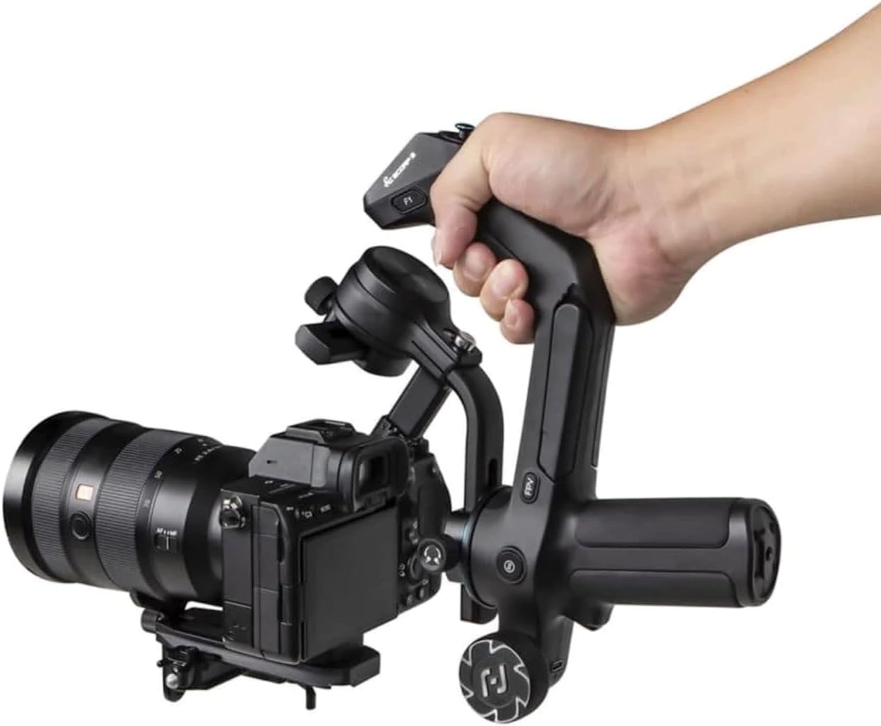 FeiyuTech SCORP 2 Gimbal Stabilizer for DSLR and Mirrorless Camera, Integrated Al Tracking Sensor, 3-Axis Camera Stabilizer for Sony Canon Panasonic Nikon, 2.5kg Payload Touch Screen Vertical Shooting