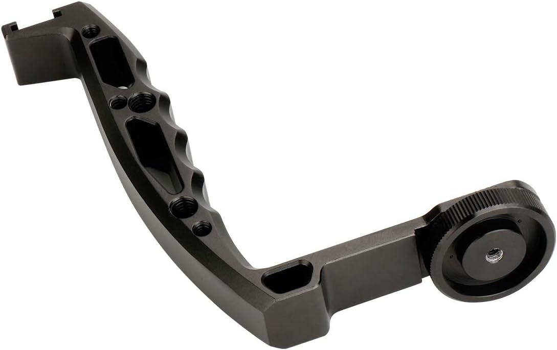 DH03 Handheld Gimbal Grip with Cold Shoe for Mounting Monitors, Microphones, LED Light etc Compatible with DJI Ronin-S, Ronin SC 2, Zhiyun Weebill LAB, Crane 2, Plus, Moza Air Mini Dual Grip