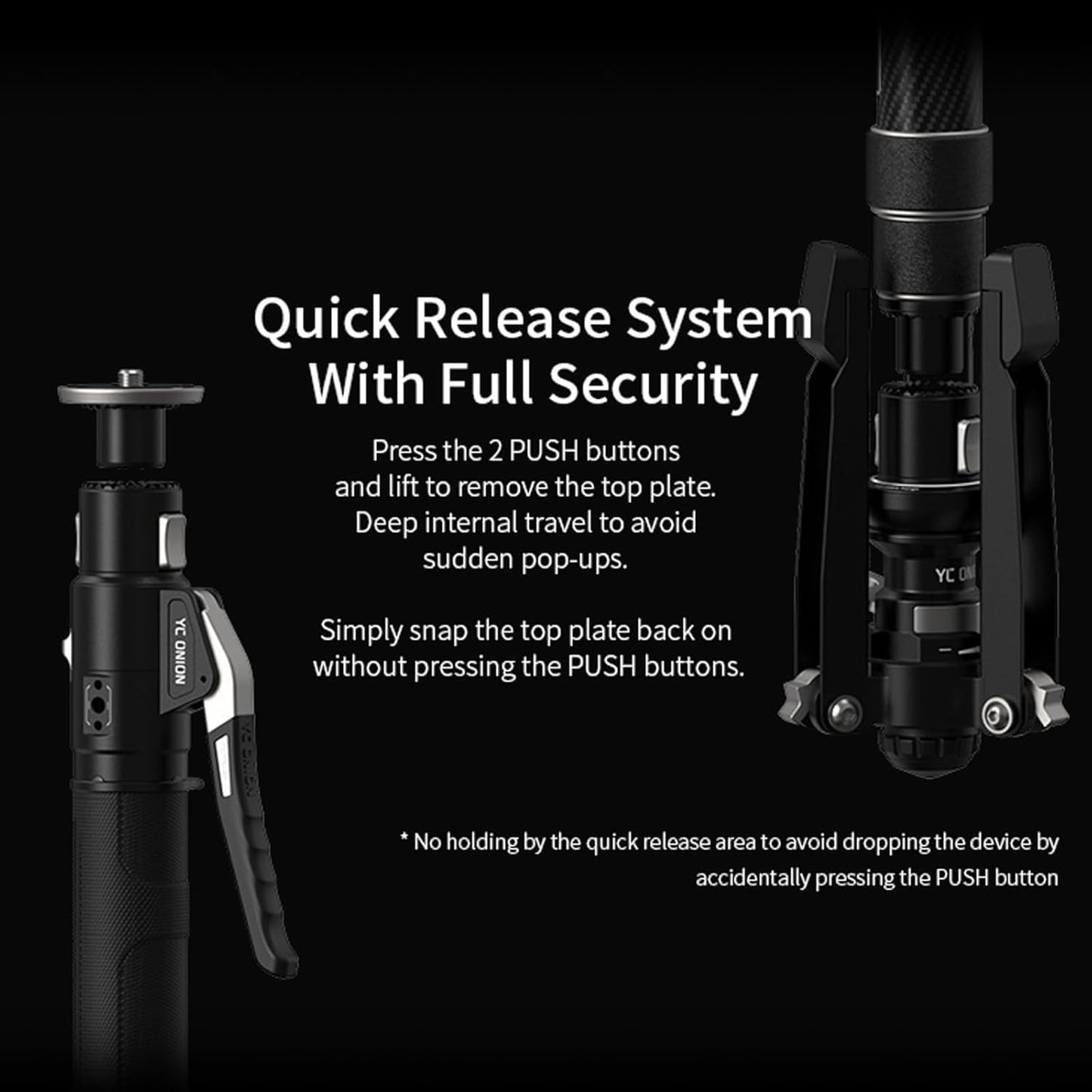 YC Onion Pineta Pro Carbon Fiber Monopod with FH60 Fluid Head and Pedal Base, Light Stand Lightweight Travel Monopod with Quick Release Plate for Sony Canon Nikon DSLR Cameras, Gimbal and etc