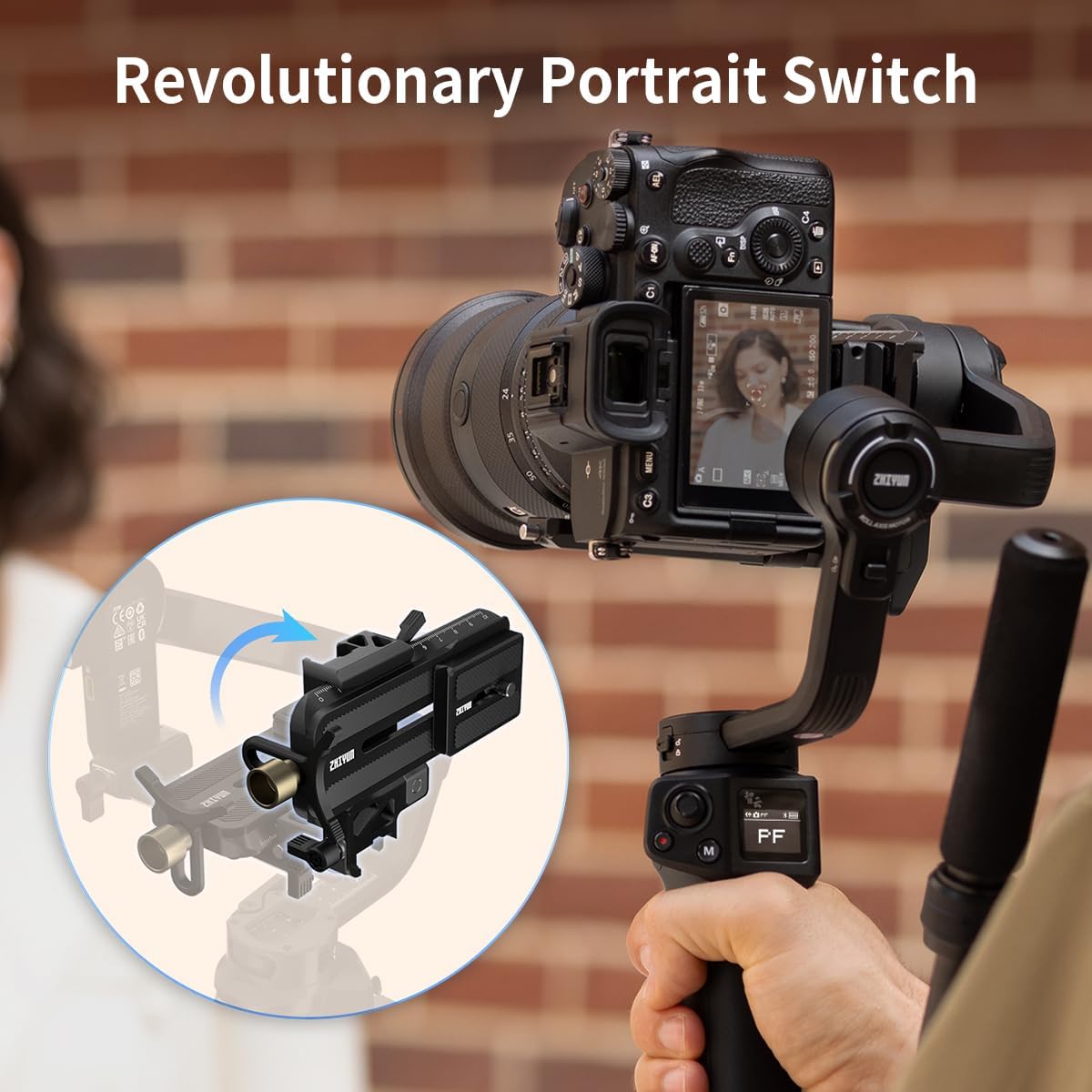 ZHIYUN Weebill 3S Gimbal Stabilizer with Wrist Rest Sling Grip for DSLR and Mirrorless Camera Canon/Nikon/Sony/Panasonic/Fujifilm,Fill Light,Native Vertical Shooting