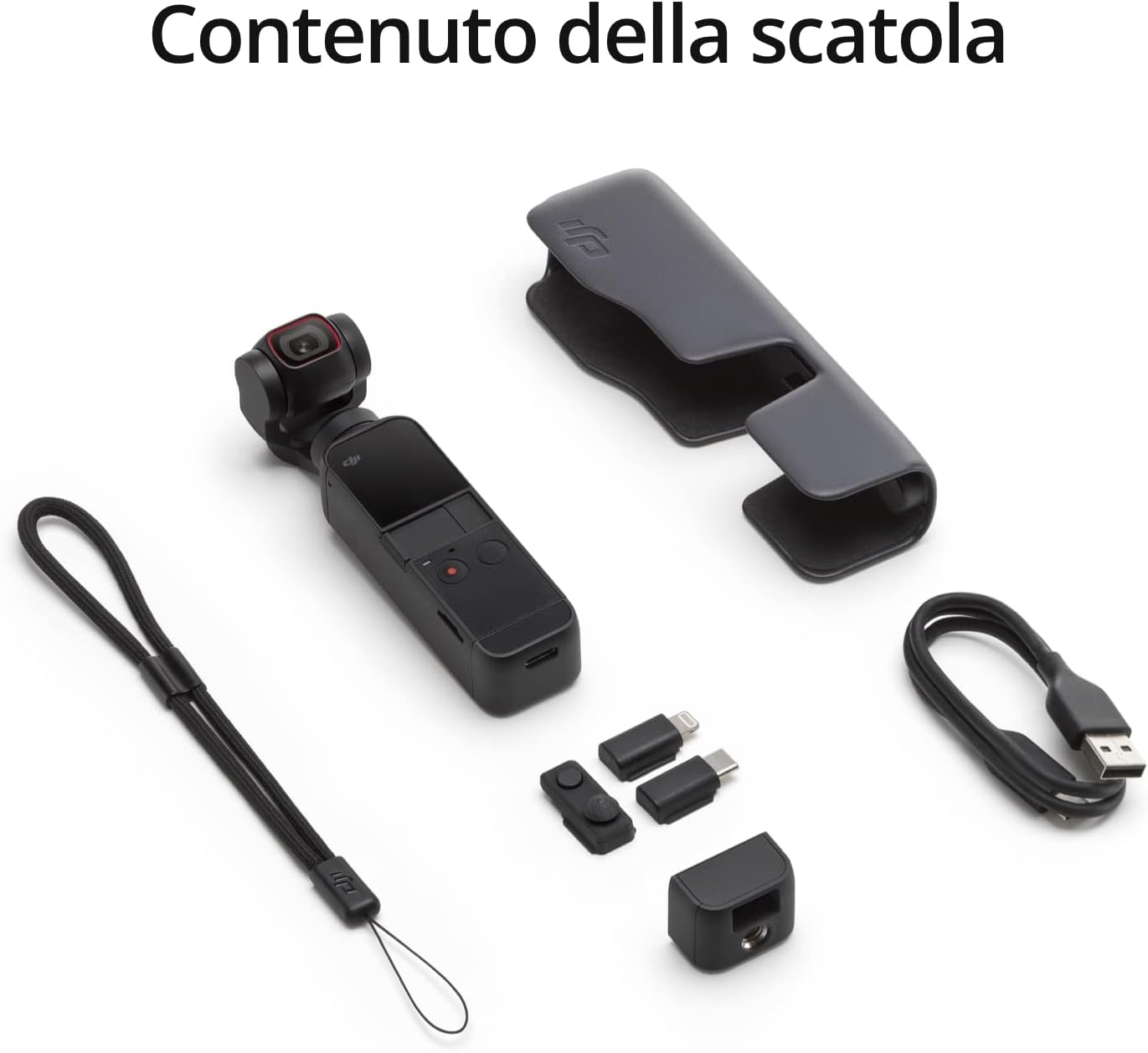 DJI Pocket 2 - Handheld 3-Axis Gimbal Stabilizer with 4K Camera, 1/1.7" CMOS, 64MP Photo, Face Tracking, YouTube, TikTok, Vlog, Portable Video Camera for Android and iPhone, Black