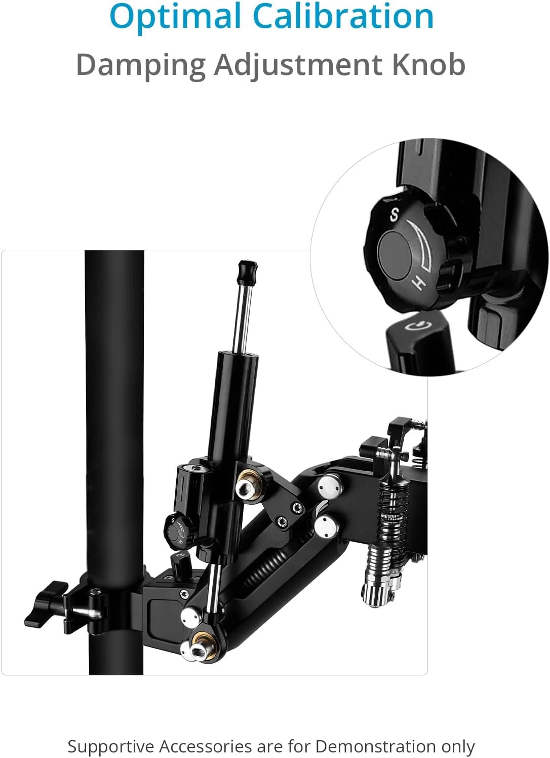 PROAIM Air-Wave V5 Camera Vibration Isolator Arm for Small Camera Gimbal Setup. Payload up to 3kg/6.6lb to 7kg/15.4lb (VI-ARWV-5)