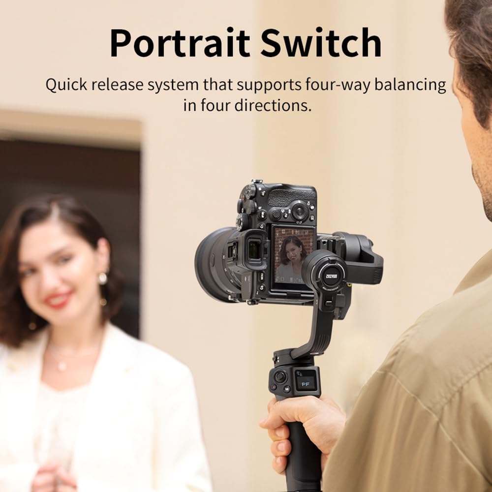 WEEBILL 3S Combo Handheld Camera 3-Axis Gimbal Stabilizer Quick Release Built-in Fill Light PD Fast Charging Battery Max. Load 3kg Replacement for Canon Sony Nikon DSLR Mirrorless Cameras