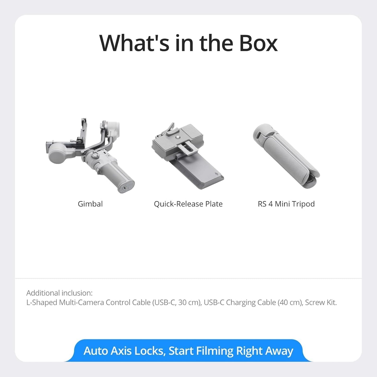 DJI RS 4 Mini, Gimbal Stabilizer for Cameras, Auto Axis Locks, Camera Gimbal, Native Vertical Shooting + Turnstile Wireless Lavalier 2X Microphones (Standard)