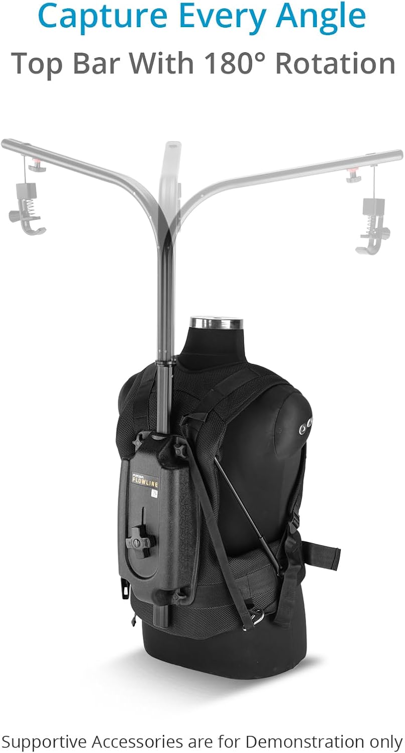 FLYCAM Flowline Starter for Camera & Gimbals. Support Bar with 180° Rotation. Payload up to 7.5 kg / 16 lb. Minimum Weight Required- 3kg/6lb (B-FLCM-FLN-01)