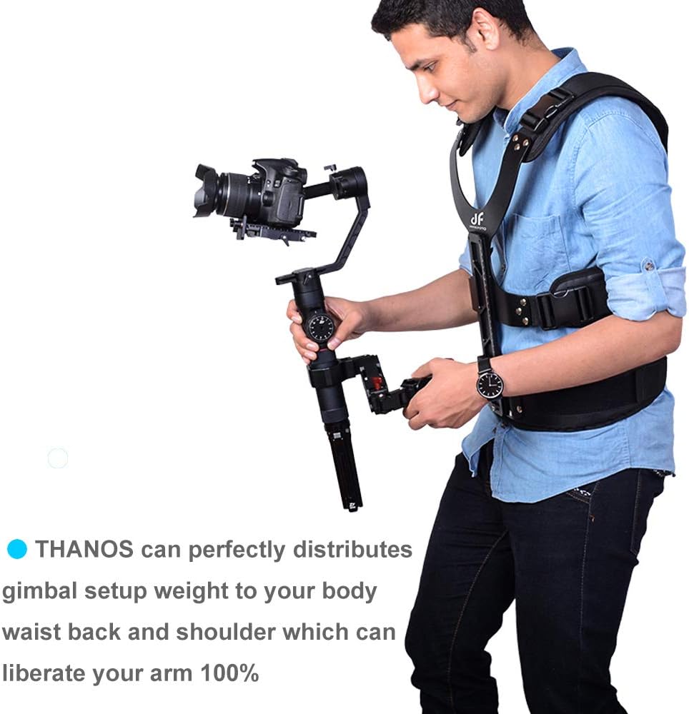 DF DIGITALFOTO Thanos 4.5-11 lbs Universal Video Camera Gimbal Support Vest Arm Stabilizer System Compatible with Ronin S DJI RS3/RS4/RS 4 Pro/RS2/RSC2, Zhiyun Crane 2 Moza Air 2 Feiyu AK2000 etc