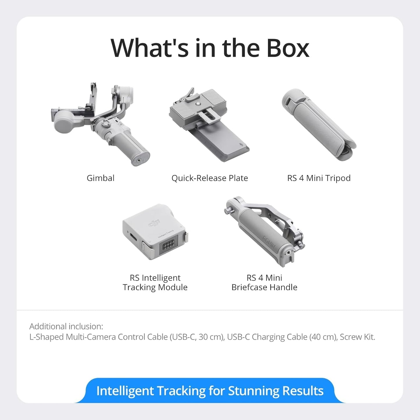DJI RS 4 Mini Combo Gimbal Stabilizer for Camera, Auto Axis Locks, Intelligent Tracking Bundle with 128GB Memory Card, Deco Gear Backpack, 2 YR CPS Enhanced Protection Pack, 2 x Deco Gear Microphone