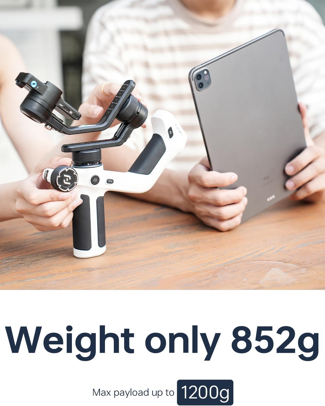 Feiyu SCORP Mini-2 Combo All-in-1 Gimbal Stabilizer for Cameras & Smartphones, 1.3" OLED Touchscreen, Integrated AI Tracking, 2.65lb Payload. 3-Axis Handheld Gimbal Compatible with GoPro, Sony, iPhone