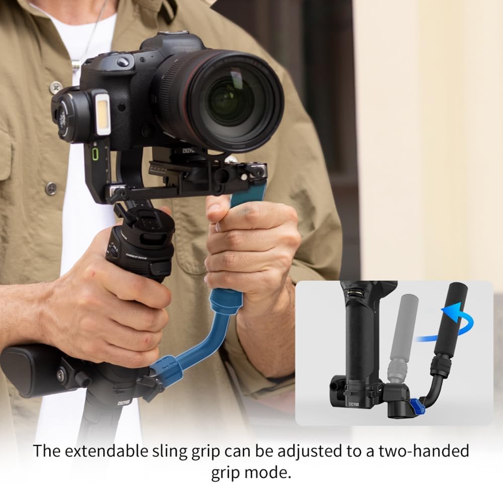 WEEBILL 3S Combo Handheld Camera 3-Axis Gimbal Stabilizer Quick Release Built-in Fill Light PD Fast Charging Battery Max. Load 3kg Replacement for Canon Sony Nikon DSLR Mirrorless Cameras
