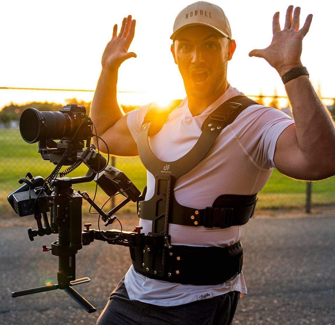 DF DIGITALFOTO Thanos 4.5-11 lbs Universal Video Camera Gimbal Support Vest Arm Stabilizer System Compatible with Ronin S DJI RS3/RS4/RS 4 Pro/RS2/RSC2, Zhiyun Crane 2 Moza Air 2 Feiyu AK2000 etc