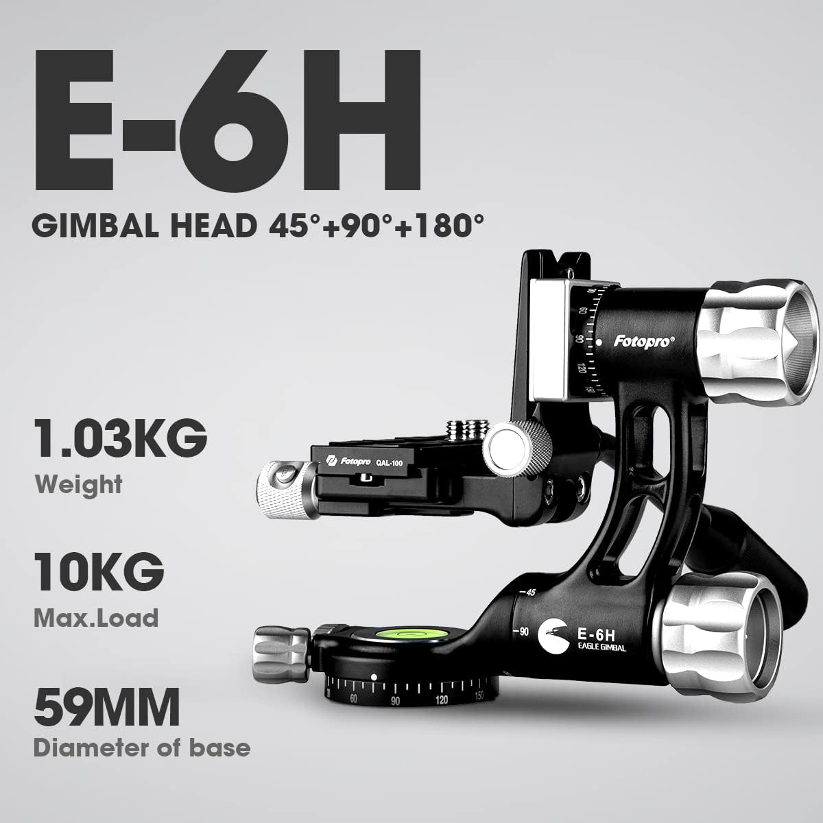 Fotopro E-6H Gimbal Head,Gimbal Head, Large Lens Head,Wildlife Photography Head, Sports Photography Head, Astrophotography Head