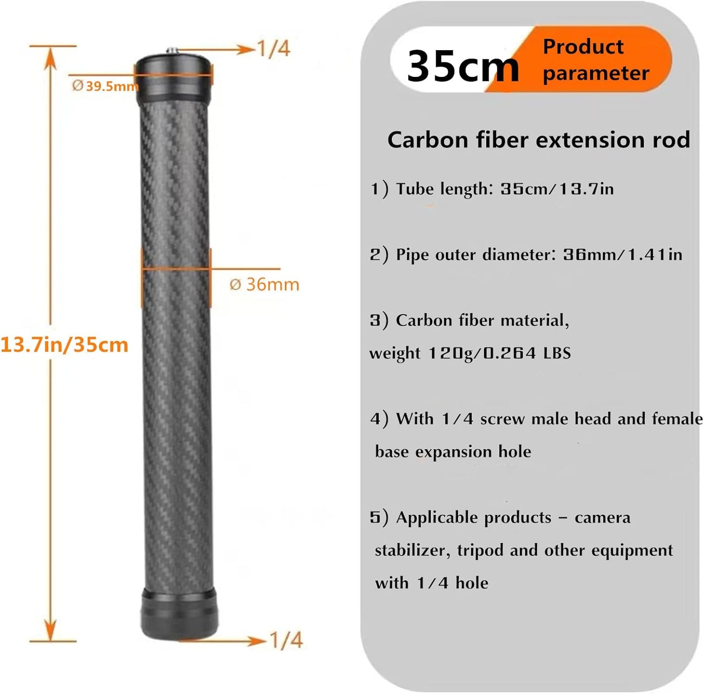 Camera stabilizer Vertical Shooting Low Angle Extension Rod Tripod 1/4 Handheld Extension Extension Accessories for DJI Ronin-s/sc/rsc2/rs2/rs3/rs4 moza-air air2 aircoss2 feiyu scorp