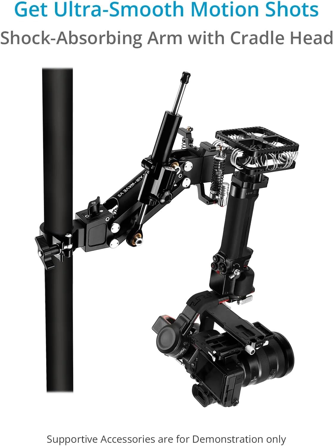 PROAIM Air-Wave V5 Camera Vibration Isolator Arm for Small Camera Gimbal Setup. Payload up to 3kg/6.6lb to 7kg/15.4lb (VI-ARWV-5)