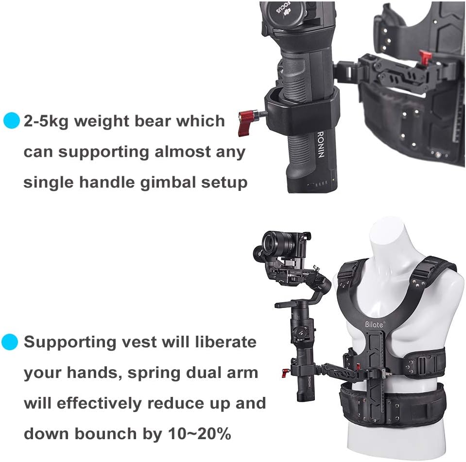 DF DIGITALFOTO Thanos 4.5-11 lbs Universal Video Camera Gimbal Support Vest Arm Stabilizer System Compatible with Ronin S DJI RS3/RS4/RS 4 Pro/RS2/RSC2, Zhiyun Crane 2 Moza Air 2 Feiyu AK2000 etc