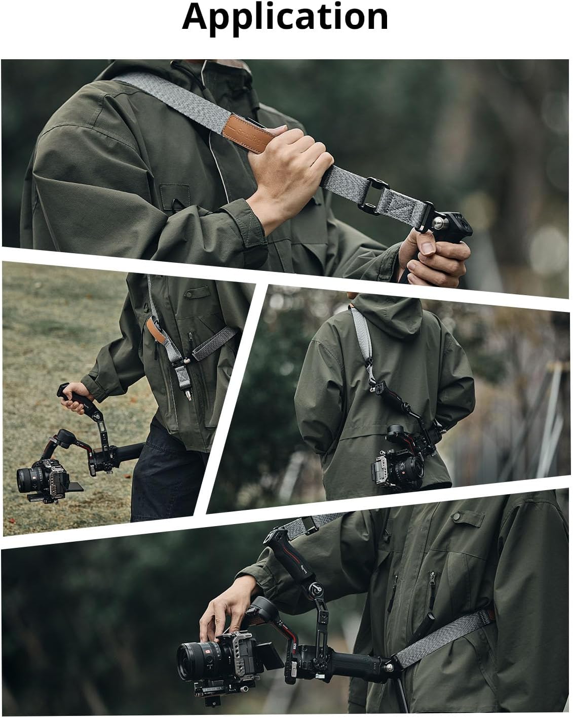 SmallRig RS3 RS2 Weight-Reducing Shoulder Strap Compatible with Sling Handle for DJI, Gimbal Belt with QD Quick Release Buckles for DJI RS4 / RS4 Pro/RS 3 / RS 3 Pro/RS 2