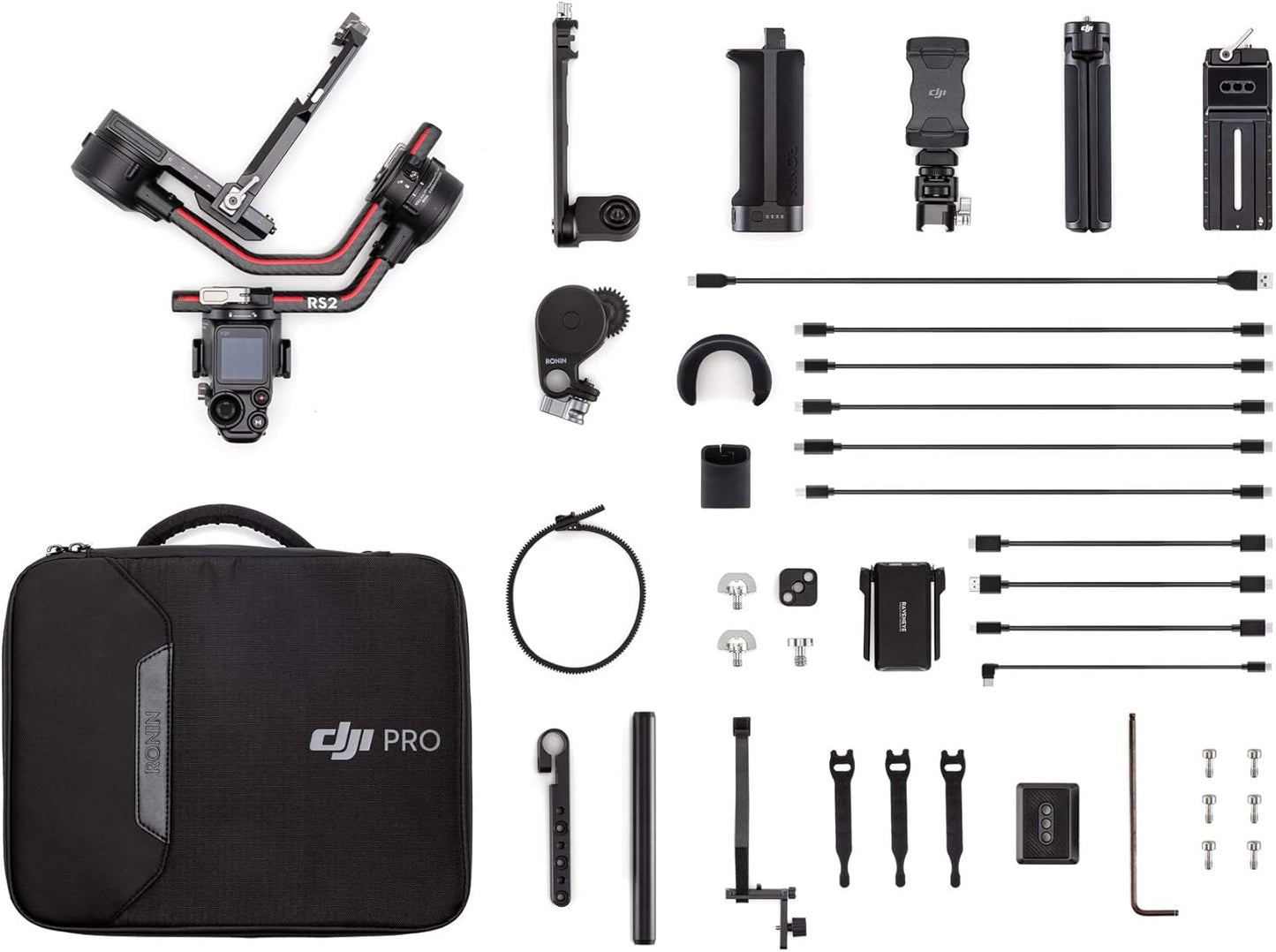 DJI RS 2 Full-Color LCD Touchscreen Gimbal Stabilizer with Cinematic Sharpness, Titan Stabilization Algorithm, Carbon Fiber Axis Arm, and Built-in Front Dial (Renewed)