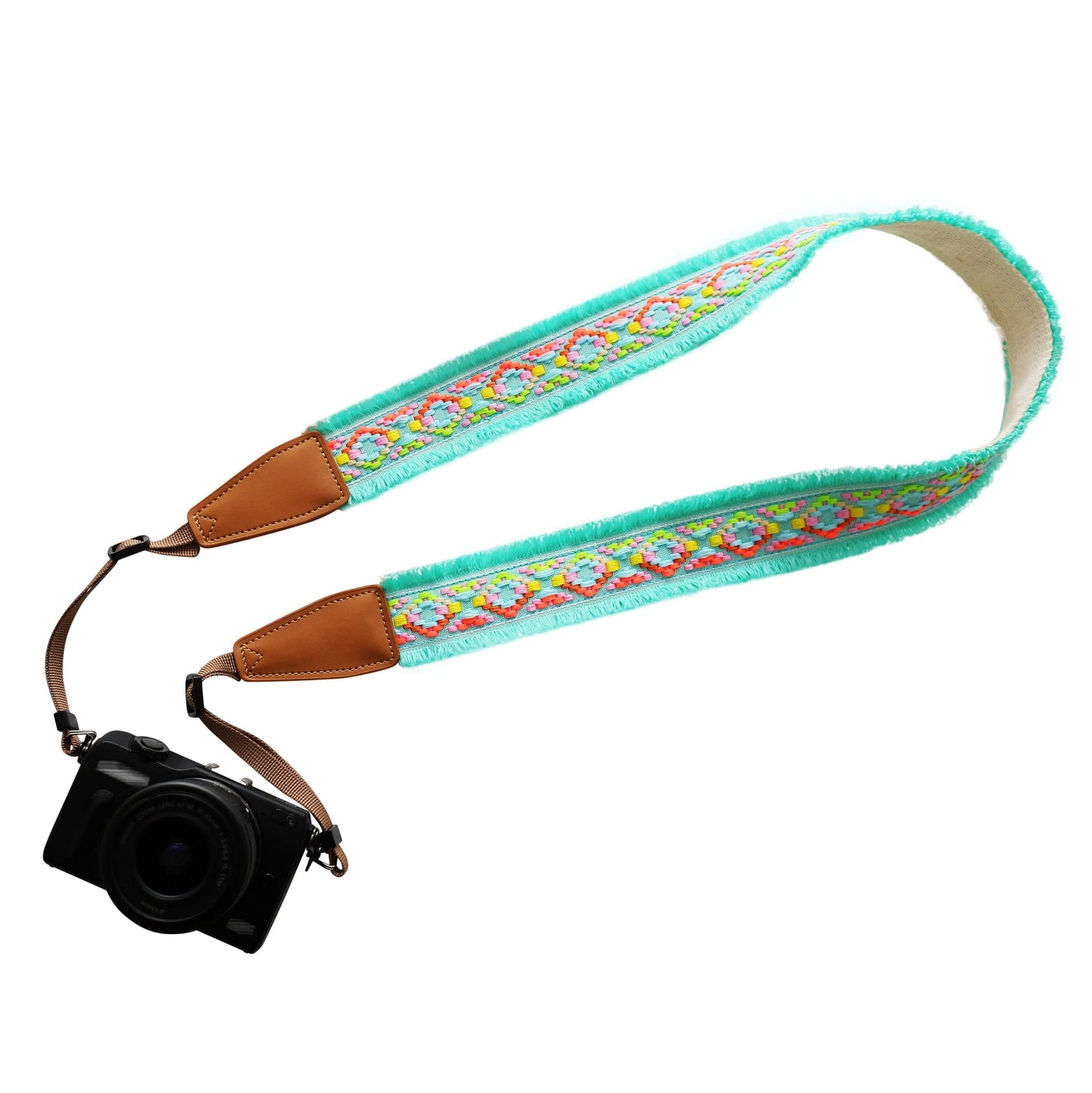 Original Design Personalized Adjustable Camera Strap Super Colorful & Cute Pompom Tassel, Fit for Canon Nikon Sony Olympus Interchangeable Lens Digital Camera/DSLR etc.