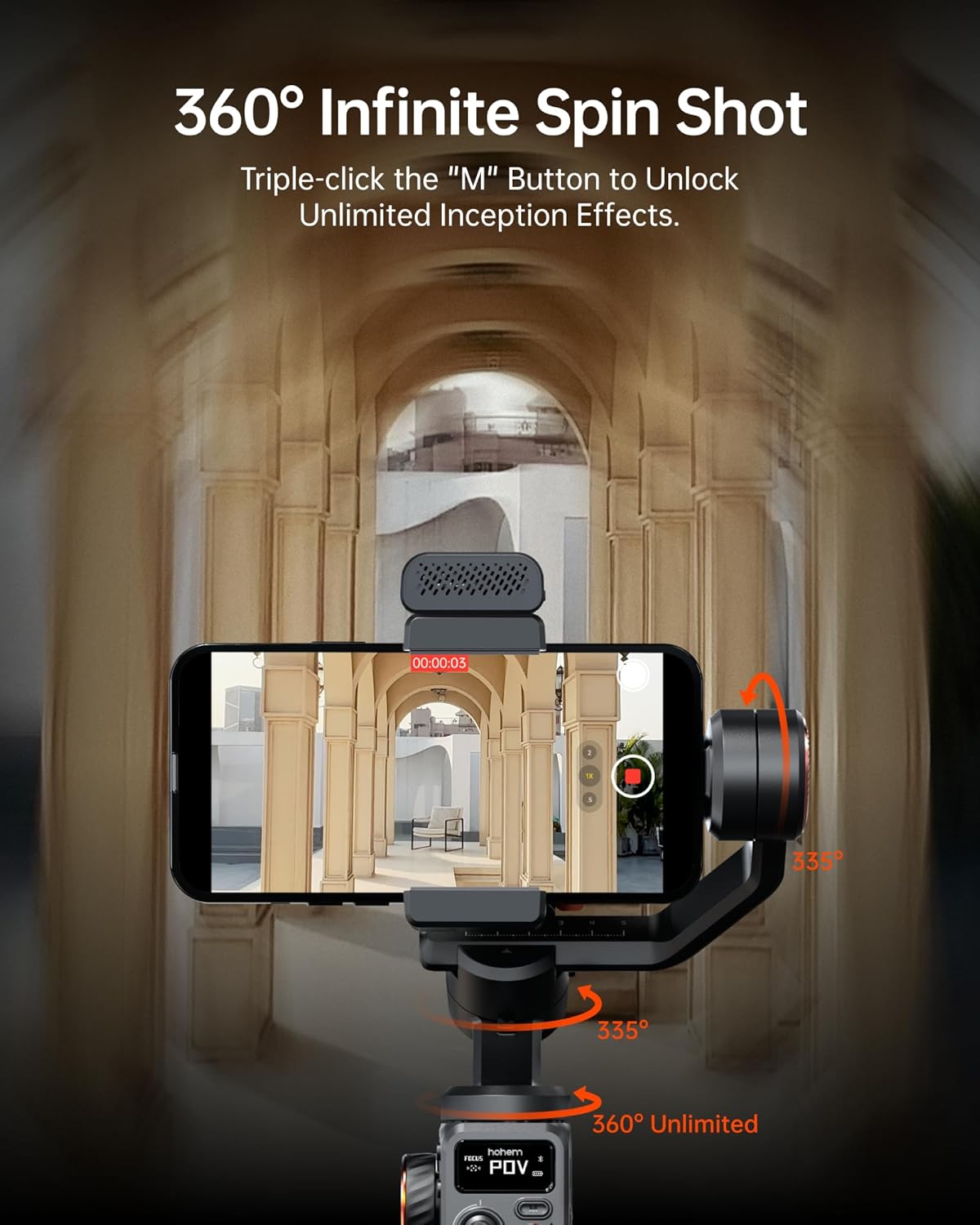 Hohem iSteady M6 Kit Smartphone Gimbal Stabilizer, Magnetic AI Tracking Sensor Fill Light, OLED Display, 3-Axis Phone Gimbal for iPhone Android, Phone Stabilizer for Video Recording, YouTube TikTok