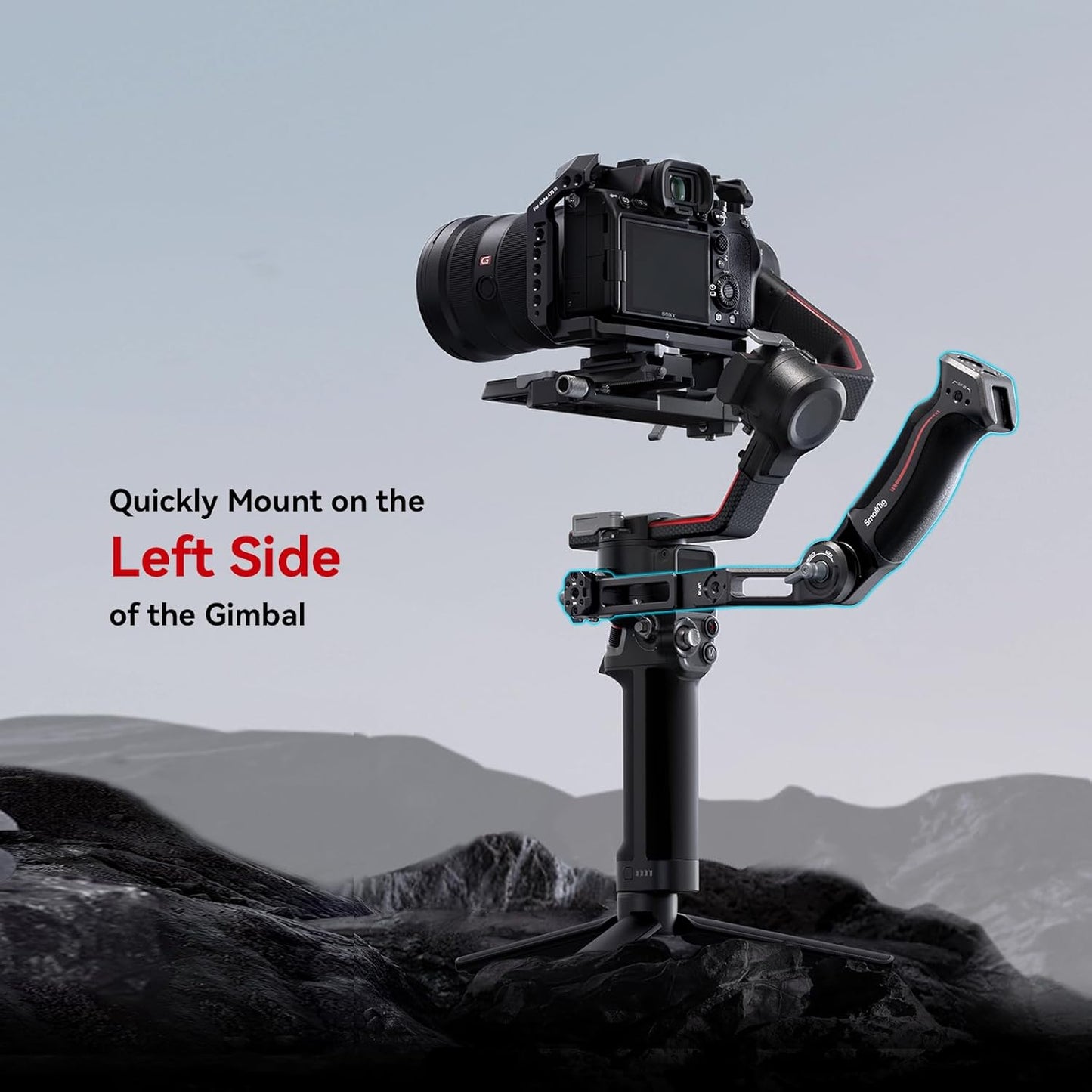 SmallRig Adjustable Sling Handgrip Gimbal Sling Handle for DJI RS 4 Mini, RS 4, RS 4 Pro, RS 3 Mini, RS 3, RS 3 Pro, RS 2, RSC 2 Stabilizer, 13.2lb Load, Ergonomic Grip for Low Angle Shots