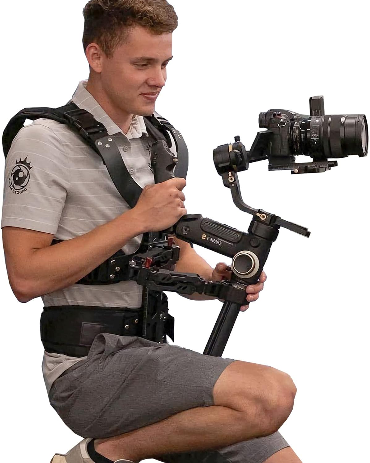 DF DIGITALFOTO Thanos 4.5-11 lbs Universal Video Camera Gimbal Support Vest Arm Stabilizer System Compatible with Ronin S DJI RS3/RS4/RS 4 Pro/RS2/RSC2, Zhiyun Crane 2 Moza Air 2 Feiyu AK2000 etc