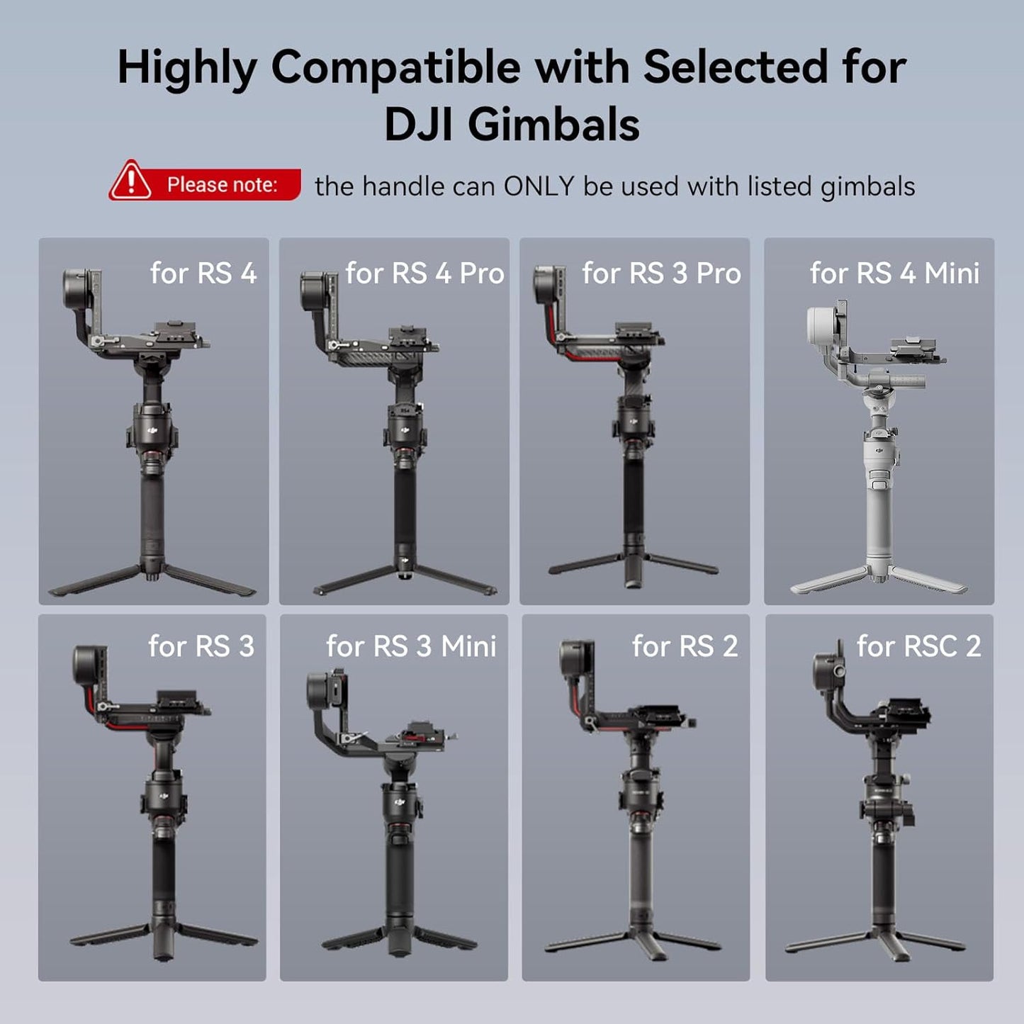 SmallRig Adjustable Sling Handgrip Gimbal Sling Handle for DJI RS 4 Mini, RS 4, RS 4 Pro, RS 3 Mini, RS 3, RS 3 Pro, RS 2, RSC 2 Stabilizer, 13.2lb Load, Ergonomic Grip for Low Angle Shots