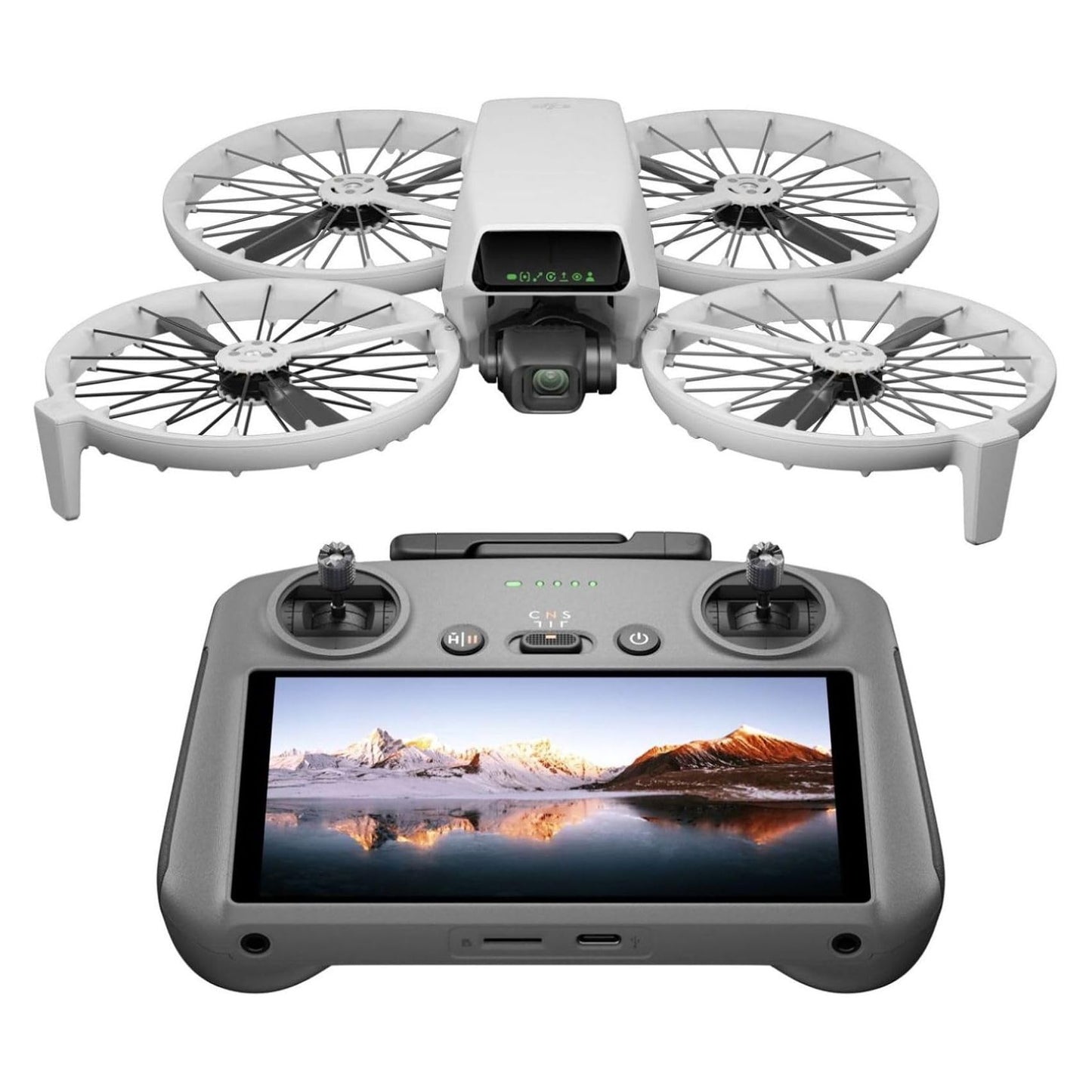 DJI Flip (RC-N3), Drone With 4K UHD Camera for Adults, Under 249 g, 3-Axis Gimbal Stabilization, 44000ft/13km Video Transmission, Palm Takeoff, Auto Return, 31-Min Flight Time, Intelligent Flight