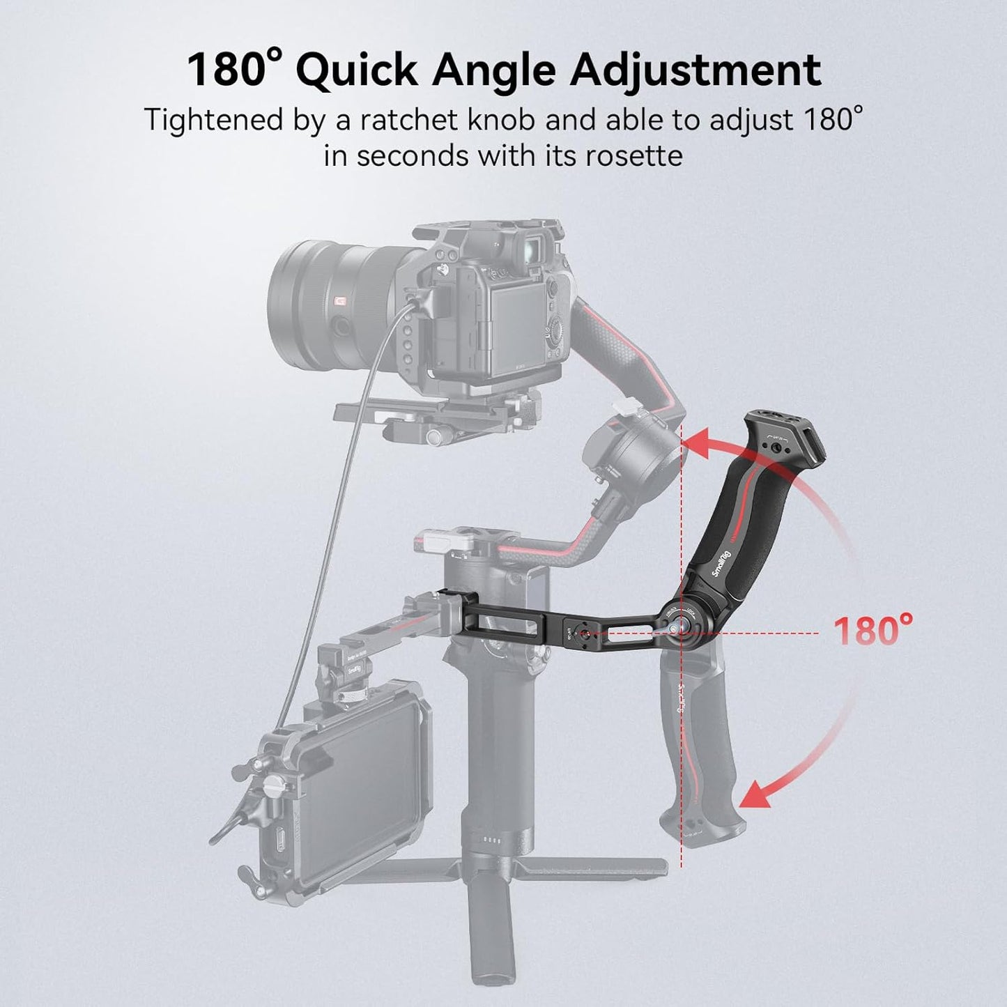 SmallRig Adjustable Sling Handgrip Gimbal Sling Handle for DJI RS 4 Mini, RS 4, RS 4 Pro, RS 3 Mini, RS 3, RS 3 Pro, RS 2, RSC 2 Stabilizer, 13.2lb Load, Ergonomic Grip for Low Angle Shots