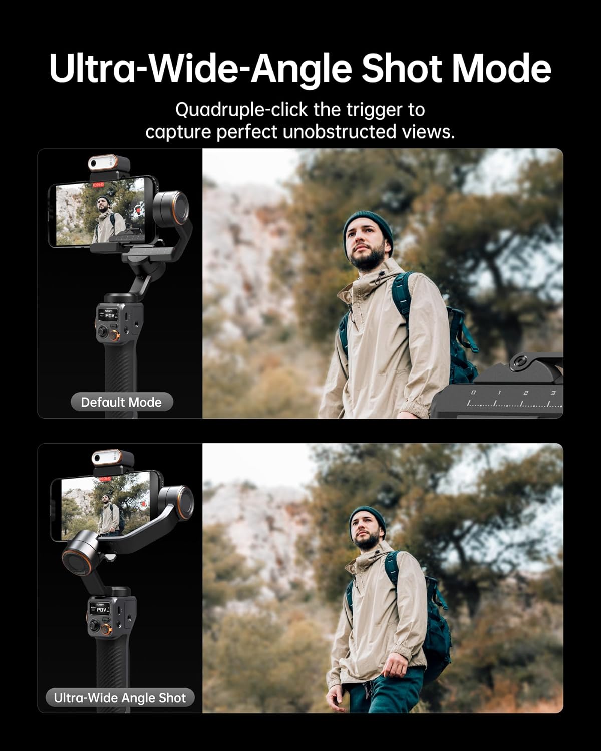 Hohem iSteady M6 Kit Smartphone Gimbal Stabilizer, Magnetic AI Tracking Sensor Fill Light, OLED Display, 3-Axis Phone Gimbal for iPhone Android, Phone Stabilizer for Video Recording, YouTube TikTok