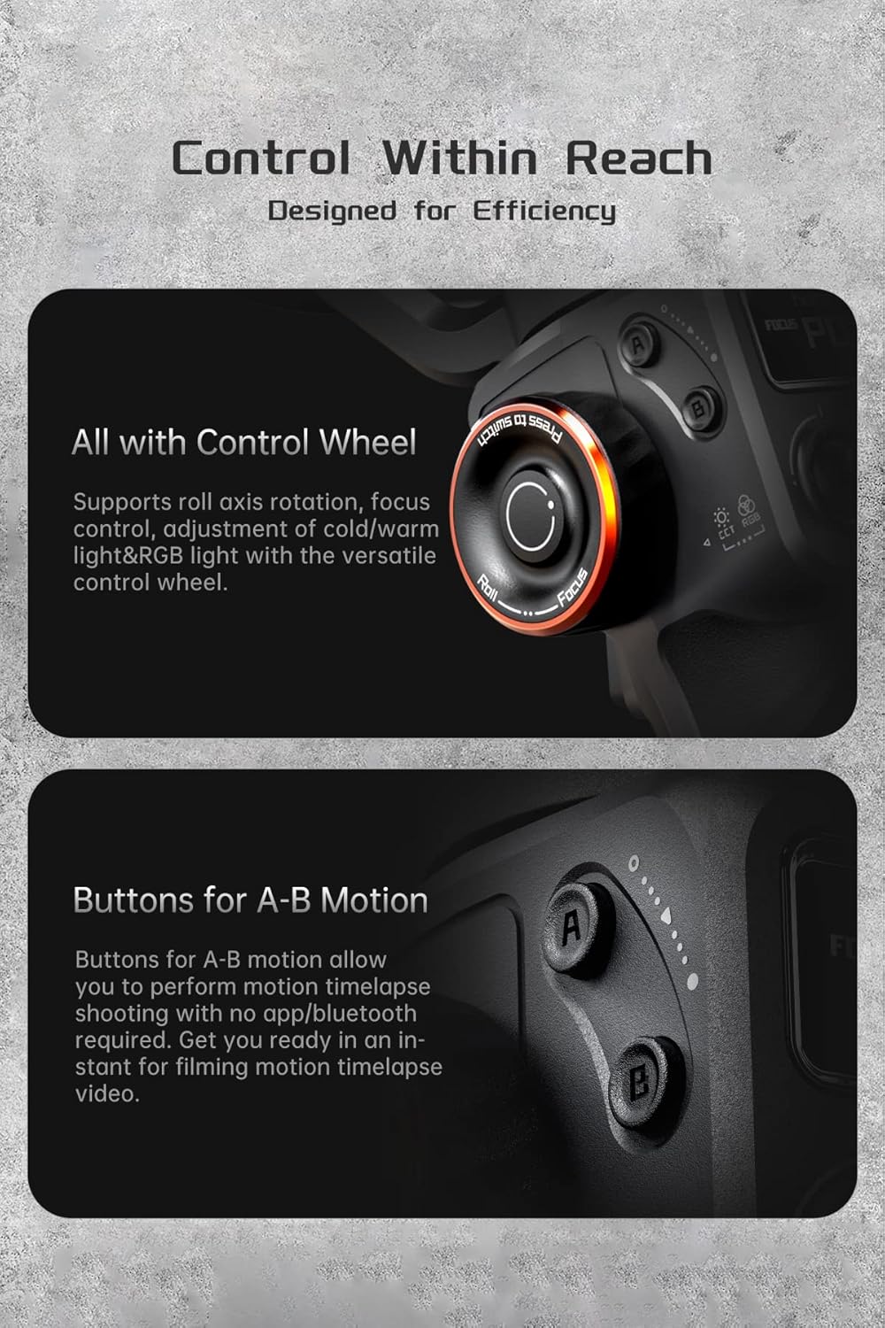 Hohem iSteady M6 Gimbal Stabilizer for Smartphone, 3-Axis Cell Phone Stabilizer Built-in OLED Display 400g Payload Reverse Charging Android and iPhone Gimbal with Inception Motion Timelapse