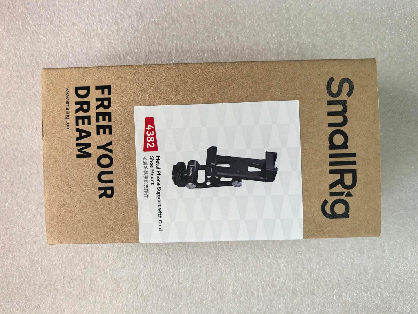 SMALLRIG Universal Metal Phone Support with Cold Shoe Mount, Cell Phone Mount Adapter Support Free Adjustment Joints, Phone Tripod Mount for iPhone 15 14, for Samsung Galaxy etc. - 4382