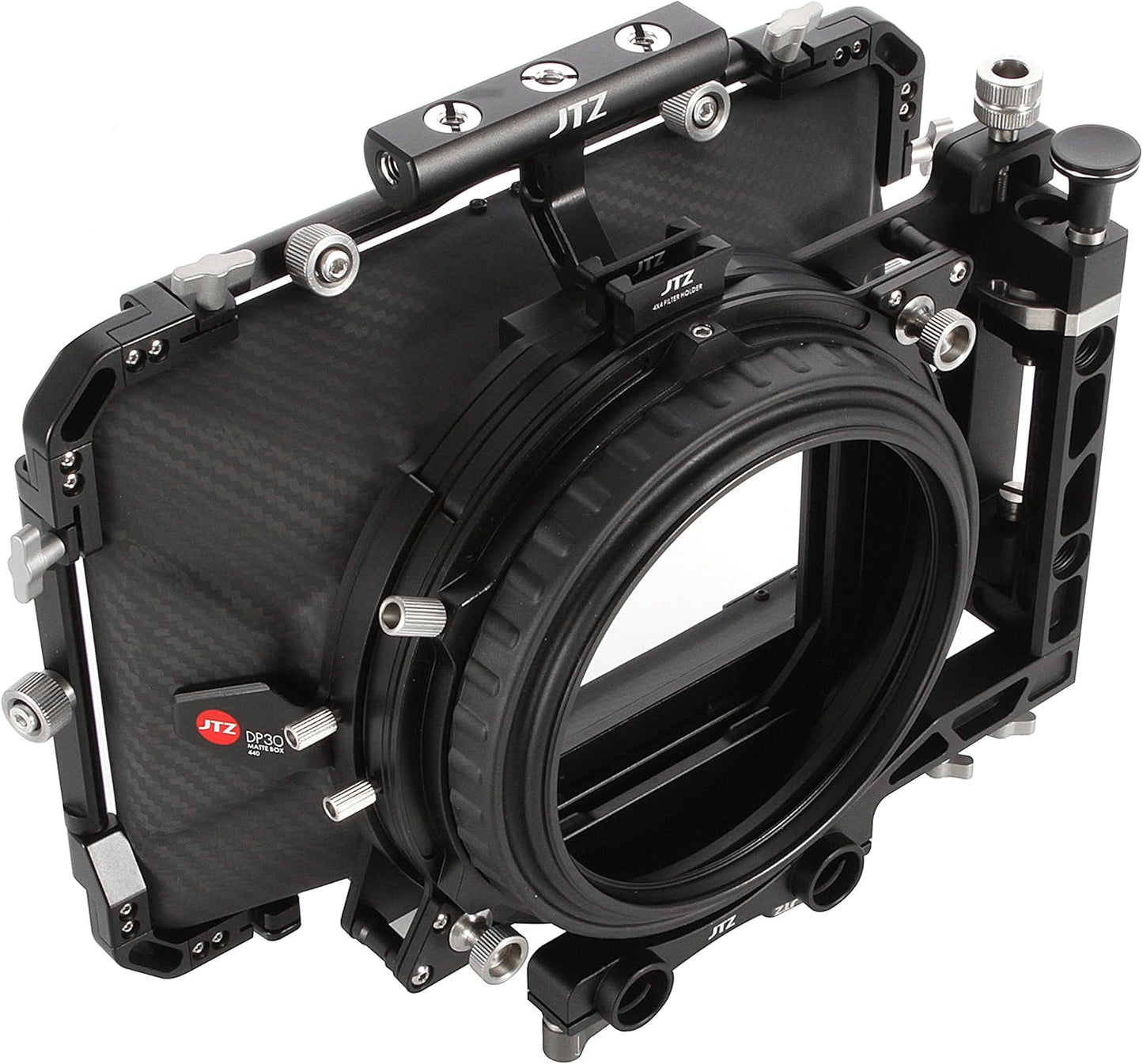 JTZ DP30 Cine Lens Carbon Fiber 4x4 Swing-Away Matte Box with 15mm/19mm Rod Rail Rig for Sony FS5 FS7 ARRI RED Canon C100 C200 C300 BM D Blackmagic BMPCC BMCC Pocket Cinema Panasonic Camera