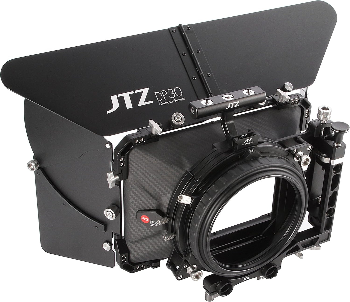 JTZ DP30 Cine Lens Carbon Fiber 4x4 Swing-Away Matte Box with 15mm/19mm Rod Rail Rig for Sony FS5 FS7 ARRI RED Canon C100 C200 C300 BM D Blackmagic BMPCC BMCC Pocket Cinema Panasonic Camera