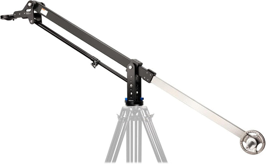 Proaim 7' Wave-2 Jib Crane for Camera, Gimbals & Pan Tilt Heads. for 75mm/100mm Fluid Heads. Payload up to 25kg / 55lb. Telescopic Design. 360° Panning Range (P-WV-2)