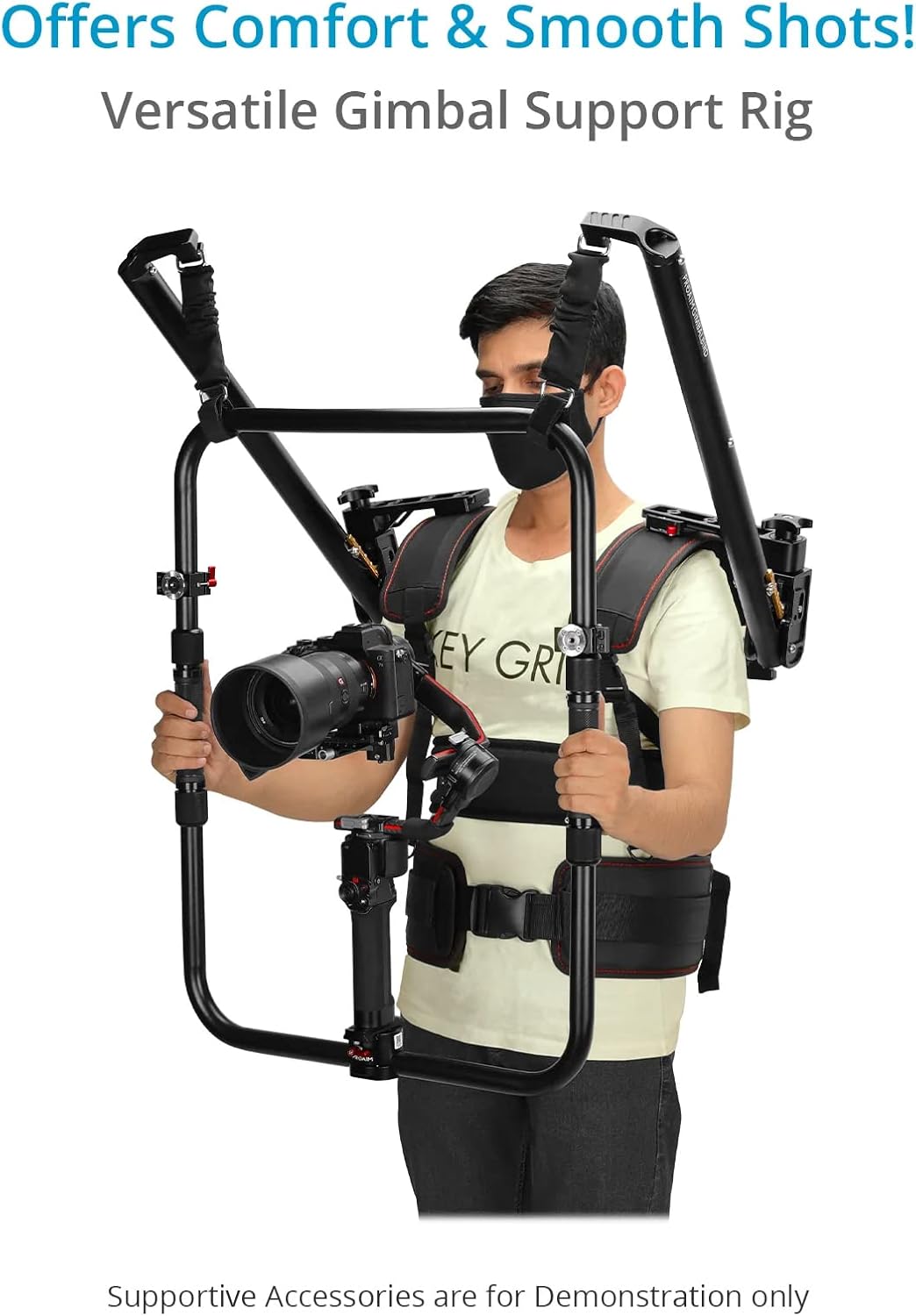 Proaim Gimbal-Bird Body Support Rig for 2-Axis / 3-Axis Camera Gimbals. Supports Top Handle-Bar & Ring-Based Gimbals & Payload Range: 5-15kg/11lb-33lb (P-GBD-01)