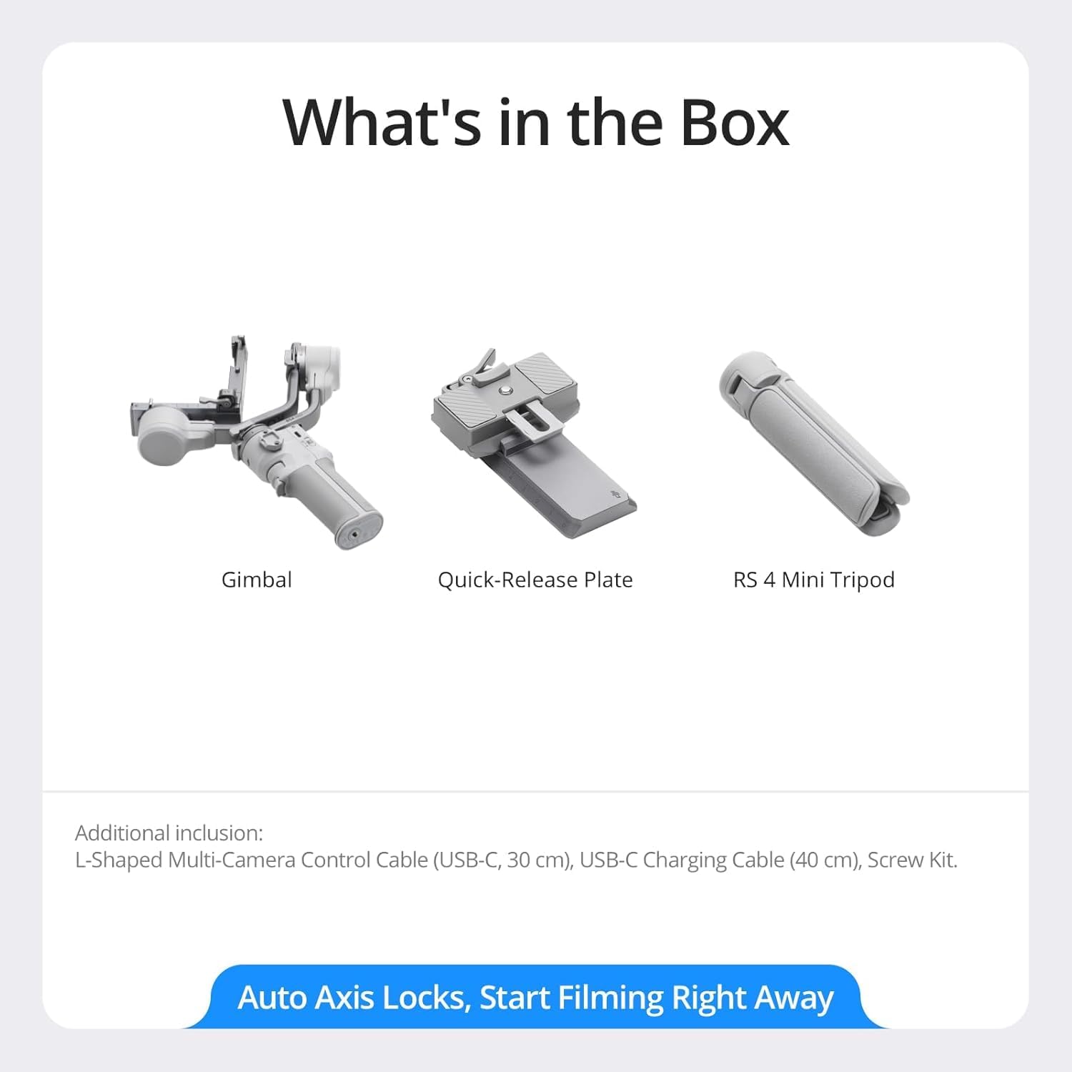 DJI RS 4 Mini, Gimbal Stabilizer for Cameras, Auto Axis Locks, Camera Gimbal, Native Vertical Shooting + Turnstile Wireless Lavalier 2X Microphones (Standard)
