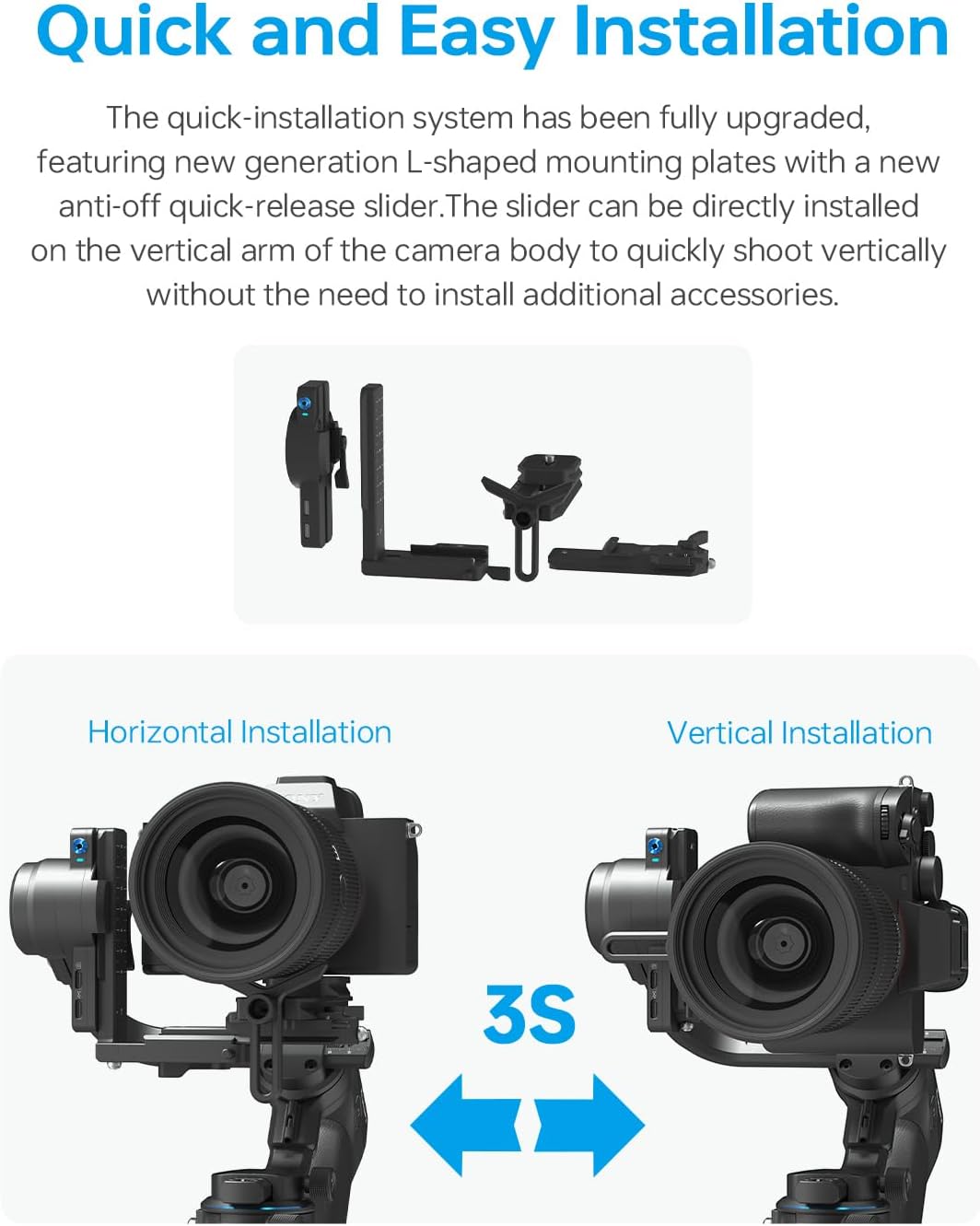 FeiyuTech SCORP 2 [Combo]: Camera Gimbal Stabilizer + Poratble Bag+ARRI Rosettes Gear+Carbon Fiber Bar,Built-in AI Tracker,1.3'' Touch Screen,for Sony/Canon/Nikon/Fujifilm Mirrorless&DSLR Camera
