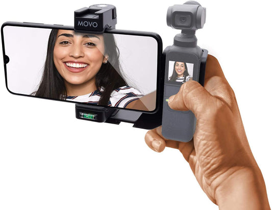 Movo OPR-50 Smartphone Video Rig Compatible with DJI OSMO Pocket 1, 2 - Includes Mount and 2X Shoe Mount for Microphone, Light, and More - Phone Stabilizer for Video Recording