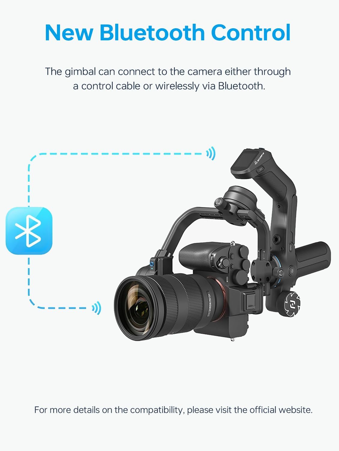 FeiyuTech SCORP 2 [Combo]: Camera Gimbal Stabilizer + Poratble Bag+ARRI Rosettes Gear+Carbon Fiber Bar,Built-in AI Tracker,1.3'' Touch Screen,for Sony/Canon/Nikon/Fujifilm Mirrorless&DSLR Camera