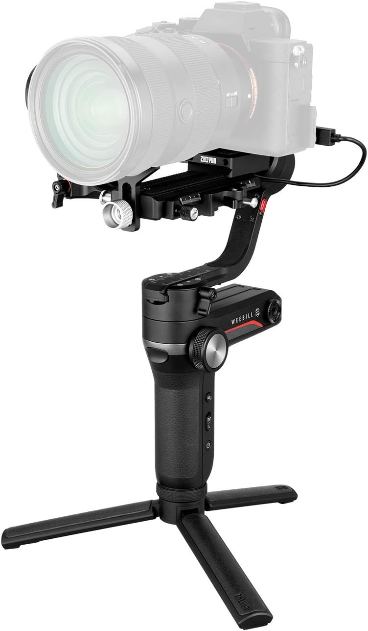 Zhiyun Weebill S [Official] 3-Axis Gimbal Stabilizer for Mirrorless and DSLR Cameras, Intelligent Tracking, Dynamic Stability, Available for Canon/Sony/Panasonic/Nikon/Fujifilm