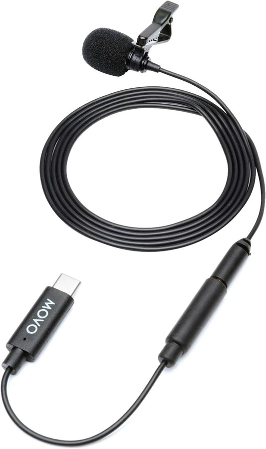 Movo Lavalier Microphone for DJI Osmo Pocket, Osmo Pocket 2 - Lavalier Handheld Camera Microphone and Adapter for DJI Pocket Camera - Works with Osmo Gimbal for Camera - For DJI Pocket 2 Gimbal Camera