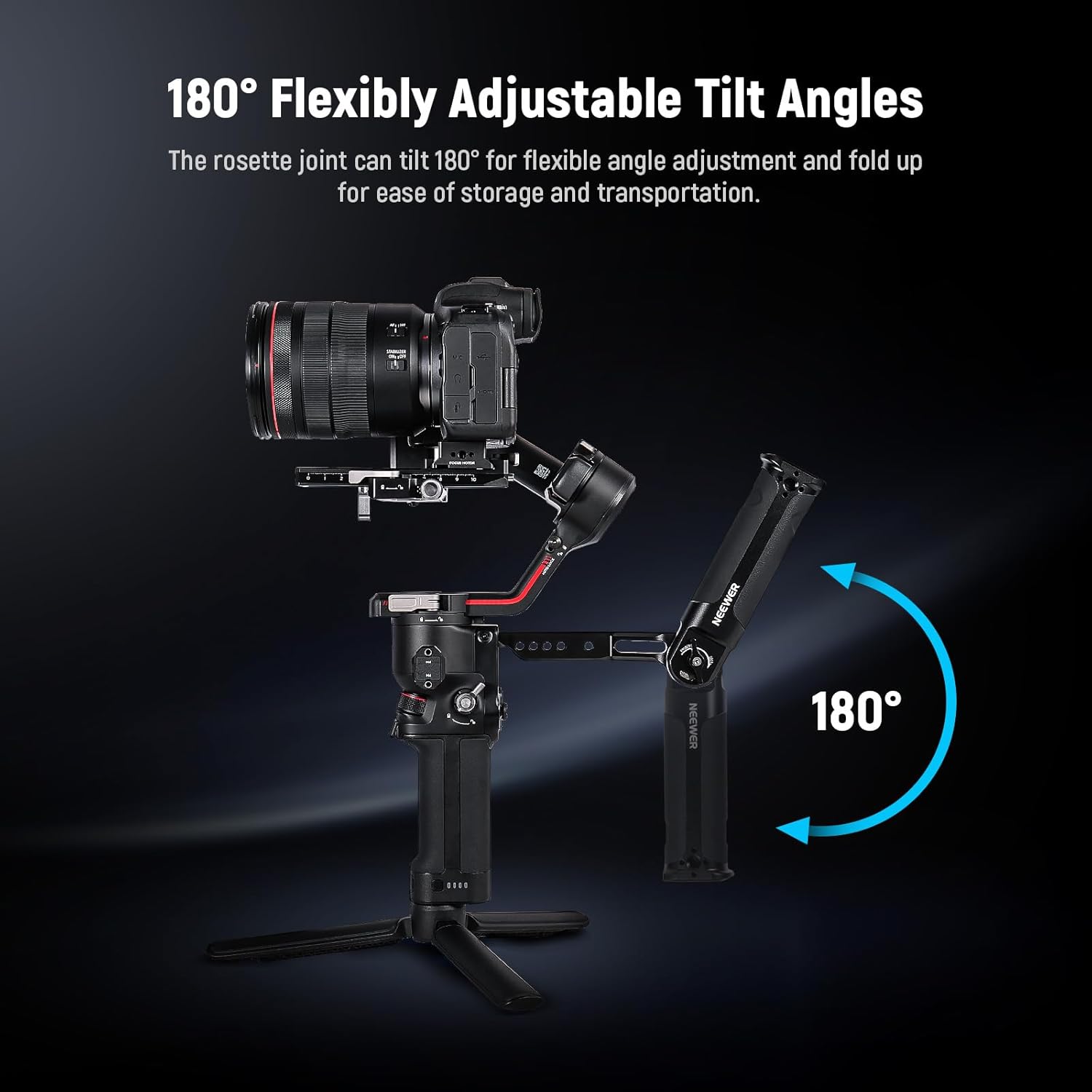 NEEWER RS4 RS3 Adjustable Gimbal Sling Handle Grip with NATO Rail, Compatible with DJI RS4 RS4 Pro RS3 RS3 Pro RS3 Mini RS2 RSC2 Ronin-S Ronin-SC for Low Angle Shot, Max Load 13.2lb, ST49