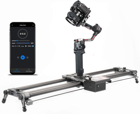 100cm Slider Motorized Camera Slider Video Camera 4 Axis Link and Crane Webill Smooth Series/Ronin RS2/RS3 Pro Stabilizer, Video & Time-Lapse Mode, Carbon Fiber Rail High Load