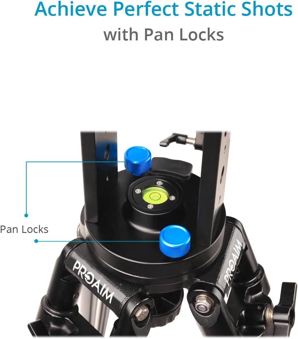 Proaim 7' Wave-2 Jib Crane for Camera, Gimbals & Pan Tilt Heads. for 75mm/100mm Fluid Heads. Payload up to 25kg / 55lb. Telescopic Design. 360° Panning Range (P-WV-2)