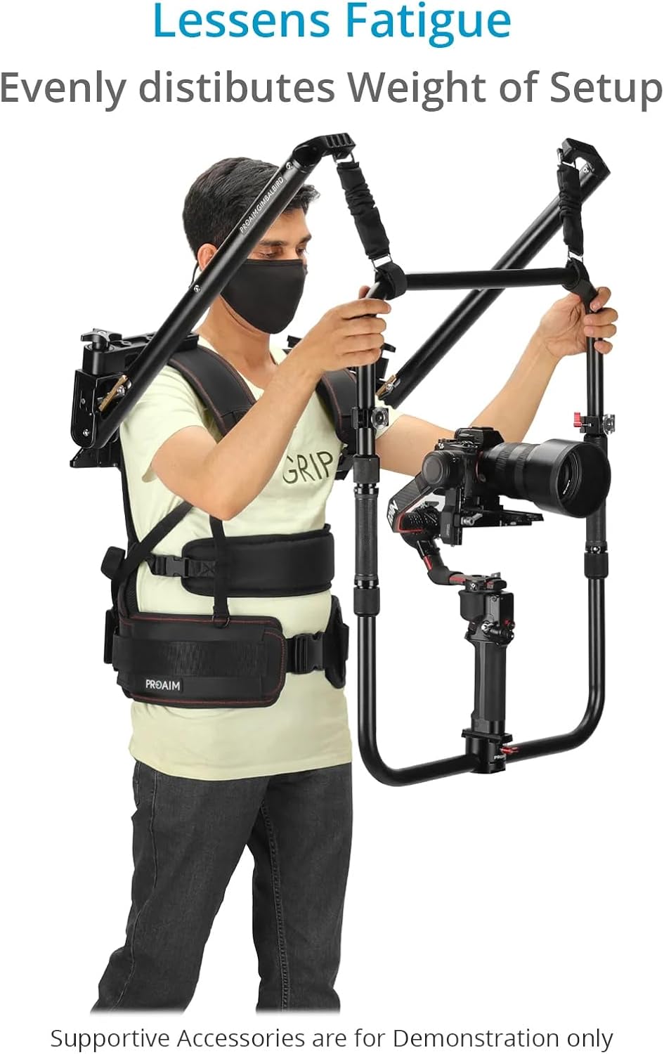 Proaim Gimbal-Bird Body Support Rig for 2-Axis / 3-Axis Camera Gimbals. Supports Top Handle-Bar & Ring-Based Gimbals & Payload Range: 5-15kg/11lb-33lb (P-GBD-01)