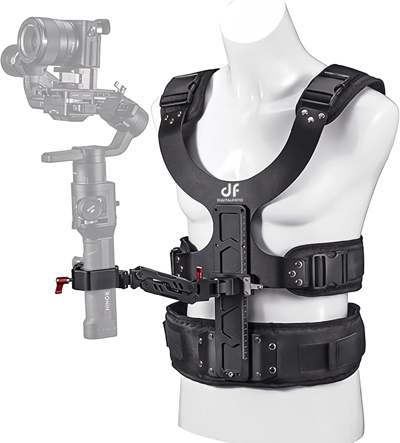 DF DIGITALFOTO Thanos 4.5-11 lbs Universal Video Camera Gimbal Support Vest Arm Stabilizer System Compatible with Ronin S DJI RS3/RS4/RS 4 Pro/RS2/RSC2, Zhiyun Crane 2 Moza Air 2 Feiyu AK2000 etc