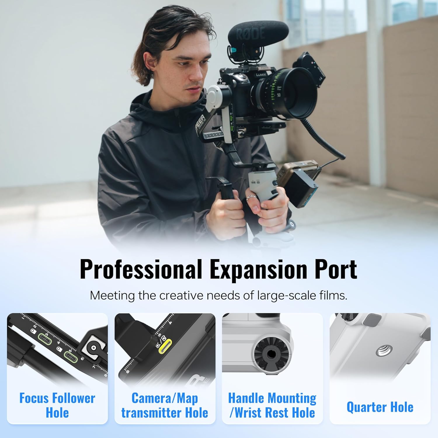 ZHIYUN Crane 4E [Official] Gimbal Stabilizer for Camera, Handheld 3 Axis DSLR Gimbal Stabilizer for Canon/Nikon/Sony with Tripod, Native Vertical Shooting, Video Recording, Specialty Expansion