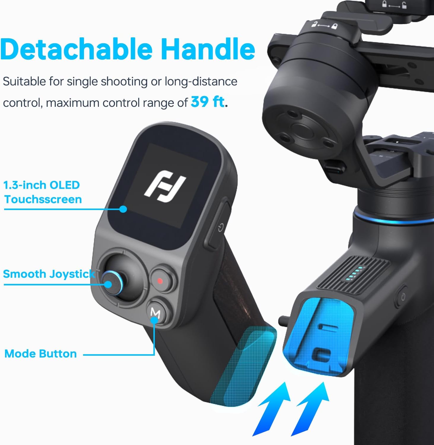 [Bundle] FeiyuTech SCORP Mini-3 PRO + Camera Cables All in One 3-Axis Camera Stabilizer,Built-in AI Track Sensor Handheld Gimbal Stabilizer