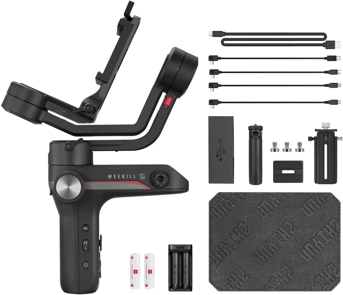 Zhiyun Weebill S [Official] 3-Axis Gimbal Stabilizer for Mirrorless and DSLR Cameras, Intelligent Tracking, Dynamic Stability, Available for Canon/Sony/Panasonic/Nikon/Fujifilm