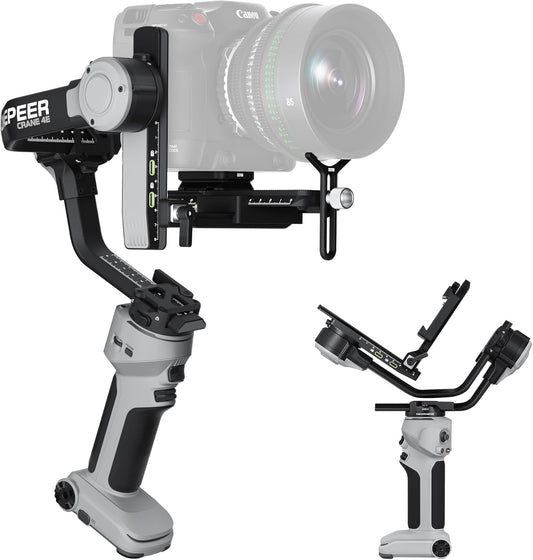 ZHIYUN Crane 4E [Official] Gimbal Stabilizer for Camera, Handheld 3 Axis DSLR Gimbal Stabilizer for Canon/Nikon/Sony with Tripod, Native Vertical Shooting, Video Recording, Specialty Expansion